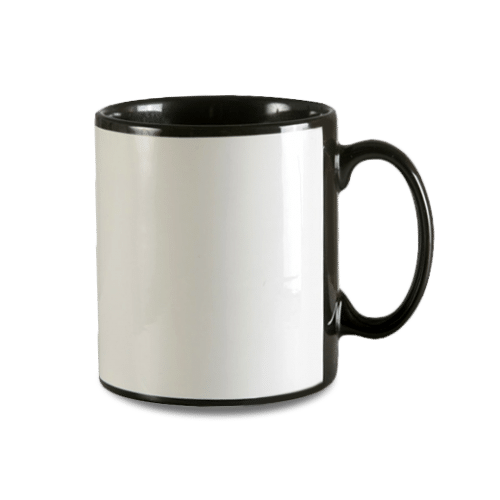 Undecorated promotional black dye sublimation mug
